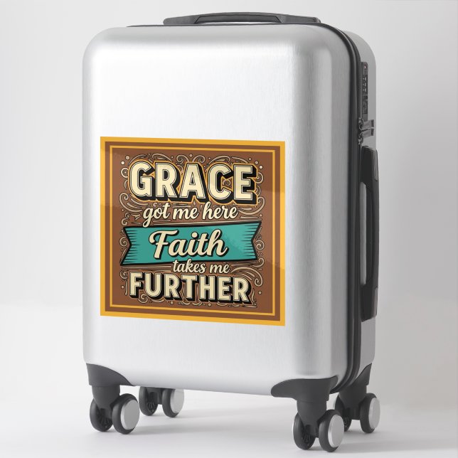 Grace got me here retro design (Suitcase)