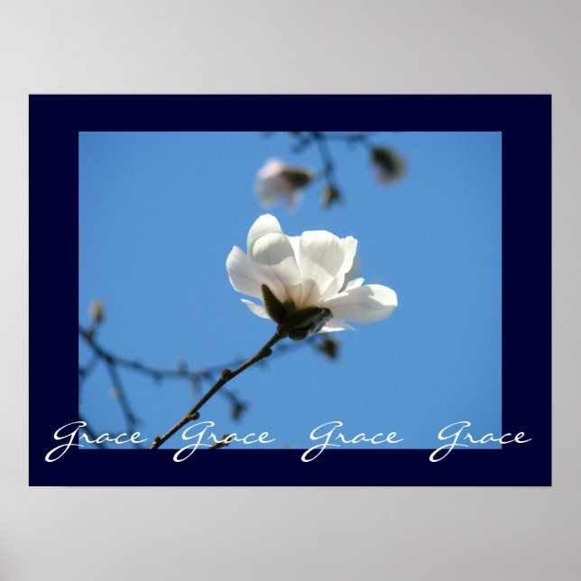 Grace Grace Grace art prints Blue Sky Magnolia (Front)