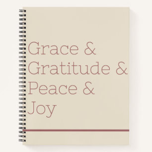 Grace Gratitude Peace Joy Bullet Journal 