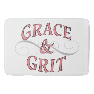 Grace & Grit in Pink and Grey Bath Mat