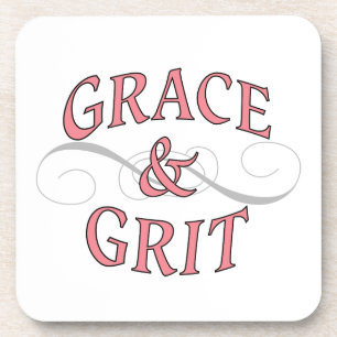 Grace & Grit in Pink and Grey Coaster