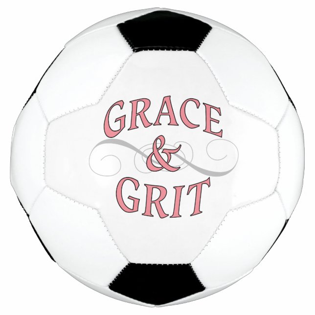 Grace & Grit in Pink and Grey Football (Front)