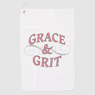 Grace & Grit in Pink and Grey Golf Towel