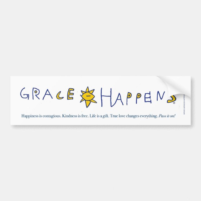 Grace Happens Bumper Sticker (Front)
