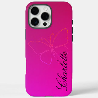 Grace in a Line: Butterfly Silhouette iPhone 16 Pro Max Case