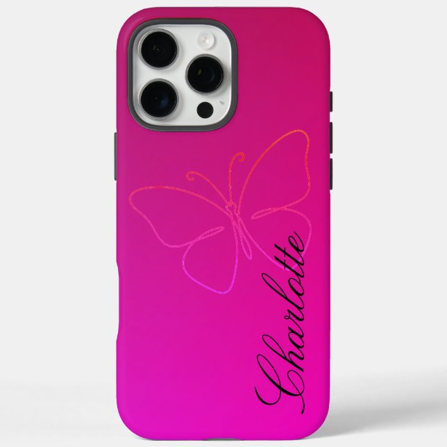 Grace in a Line: Butterfly Silhouette Case-Mate iPhone Case (Back)