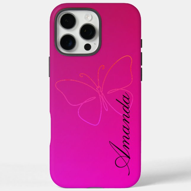 Grace in a Line: Butterfly Silhouette Case-Mate iPhone Case (Back)