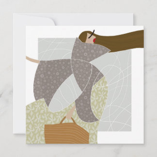 Grace in Chaotic Currents Glam Fashion Art Card