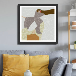 Grace in Chaotic Currents Glam Fashion Art Poster
