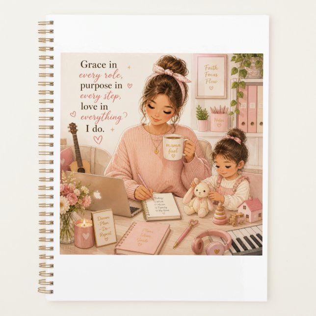Grace in Every Role Mum Life Design Planner (Front)