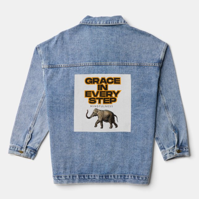 Grace in every step denim jacket (Back)