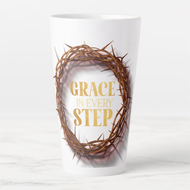 Grace in Every Step Latte Mug (Front)