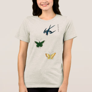 Grace in Flight – Butterfly Design Women's T-Shirt Tri-Blend Shirt