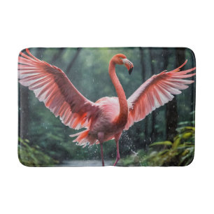 Grace in Flight: The Pink Flamingos Riverdance Bath Mat