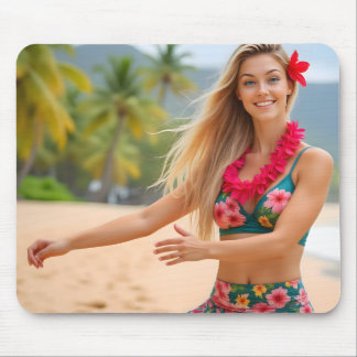 Grace in Motion: Helena's Beachside Dance Mouse Mat