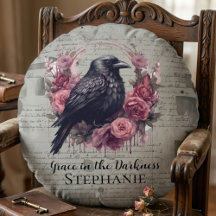 Grace in the Darkness Vintage Raven Floral