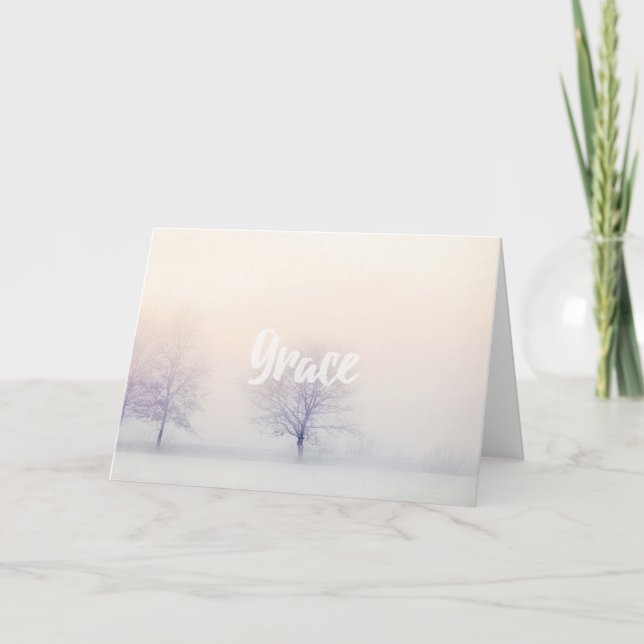 Grace Inspirational Blank Note Card (Front)