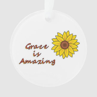 Grace is Amazing - Sunflower Ornament