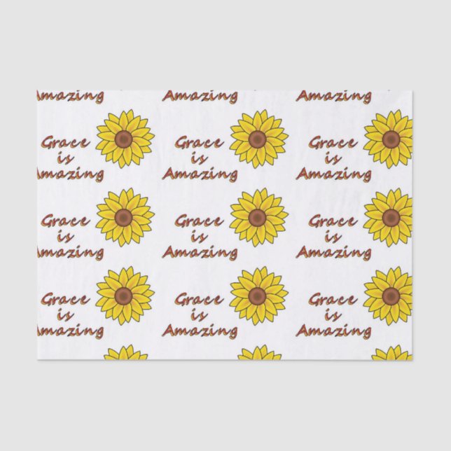 Grace is Amazing - Sunflower Tissue Paper (Front)