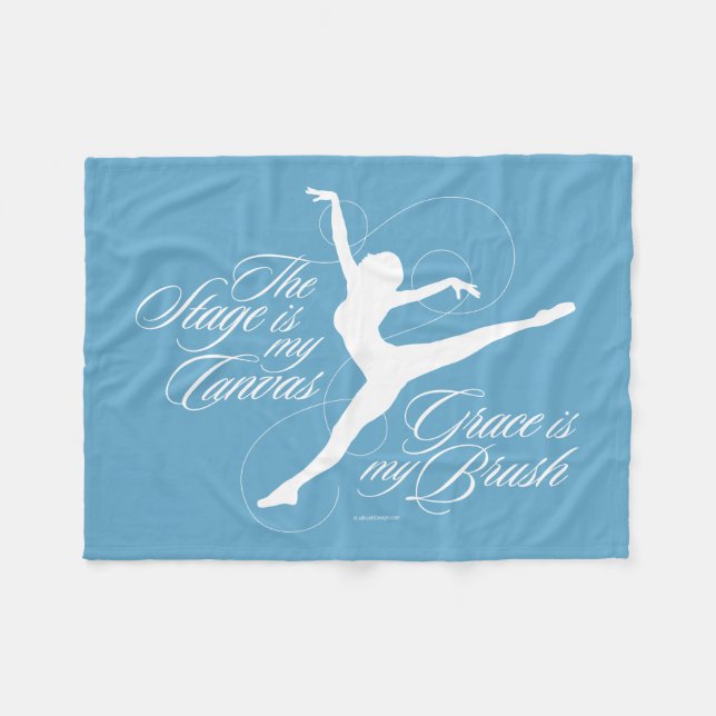 Grace Is My Brush (Dance) Fleece Blanket (Front (Horizontal))