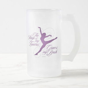 Grace Is My Brush (Dance) Frosted Glass Beer Mug