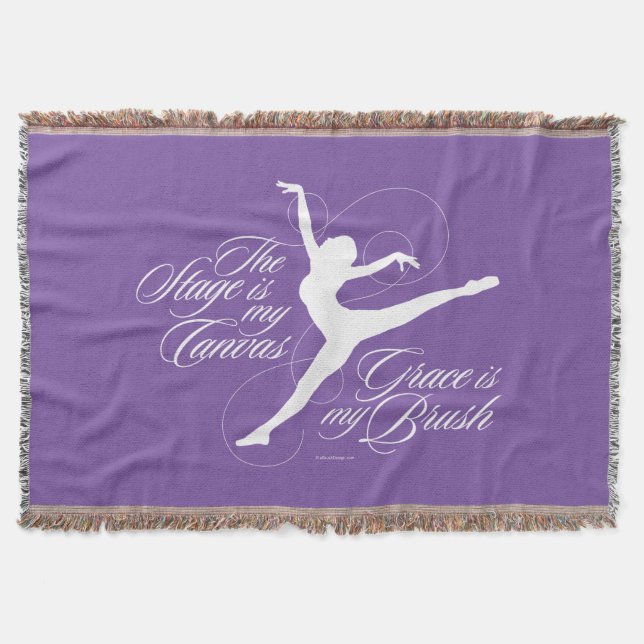 Grace Is My Brush (Dance) Throw Blanket (Front)