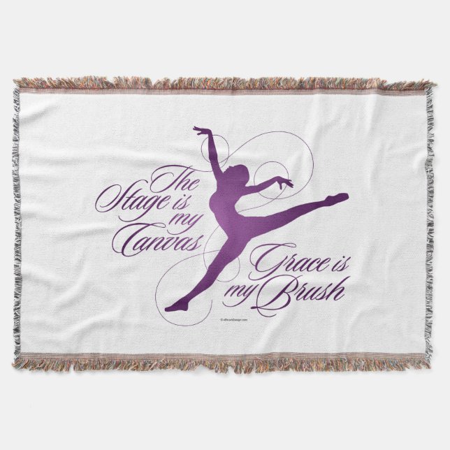 Grace Is My Brush (Dance) Throw Blanket (Front)