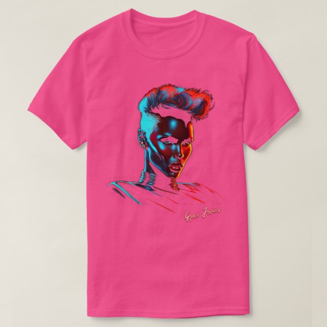 Grace Jones 80s Style Aesthetic Design 1 T-Shirt (Design Front)