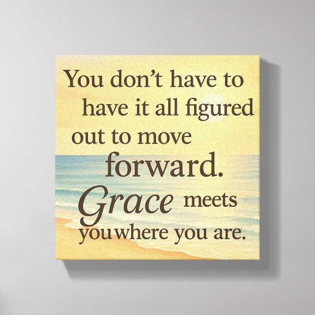 Grace Meets You – Uplifting Ocean-Inspired Canvas  (Front)