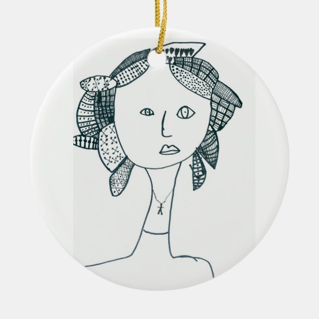 Grace Miller-Hecht Ceramic Tree Decoration (Front)