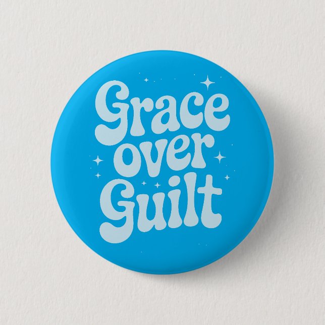Grace Over Guilt Retro Button (Front)