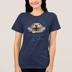 GRACE peptide, Otter 2 w/custom text, dark Tri-Blend Shirt