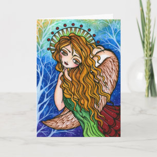 "Grace" Primitive Angel Christmas Card