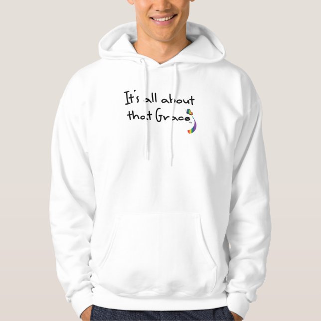 Grace Rainbow Butterfly Hoodie Sweatshirt (Front)