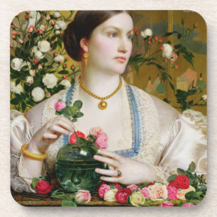 Grace Rose, 1866 (oil on panel) Coaster