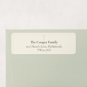 Grace Sage Minimal Cross Family Return Address