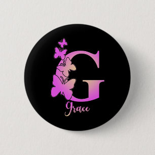 Grace school stationery 6 cm round badge