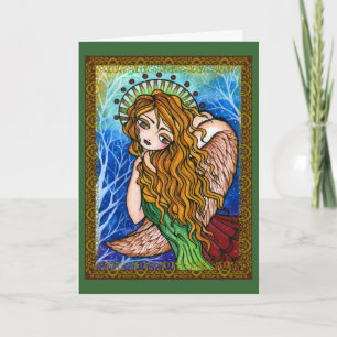 "Grace" Scripture Primitive Angel Christmas Card