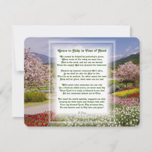 "Grace to help" Christian Poem with Spring Scene Holiday Card