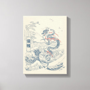 Grace - Traditional Japanese Streetwear Design Canvas Print