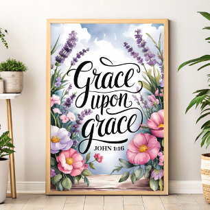 Grace Upon Grace – Christian Wall Art for Women