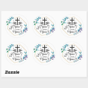 Grace Upon Grace  Classic Round Sticker