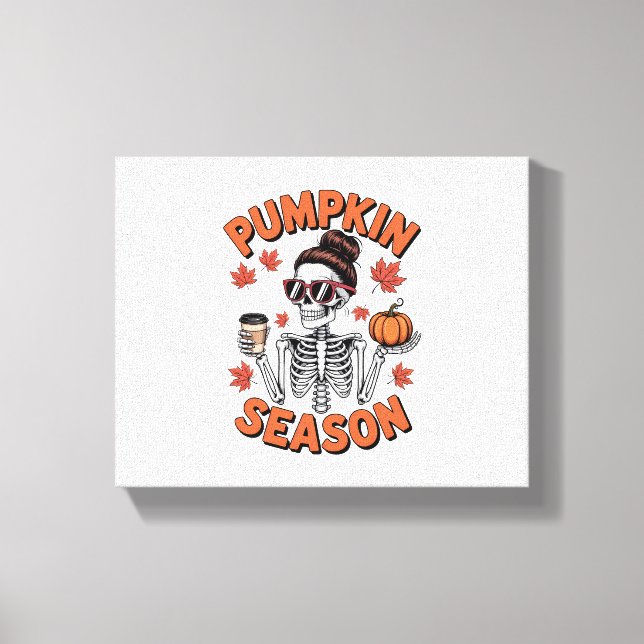 Grace Upon Grace Fall Pumpkin Canvas Print (Front)