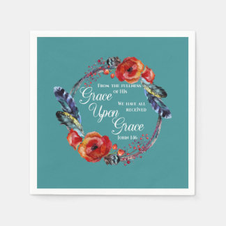 Grace Upon Grace  John 1:16 Scripture Napkin