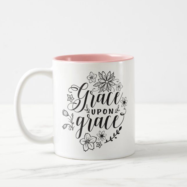 Grace upon grace Two-Tone coffee mug (Left)