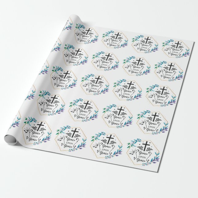 Grace Upon Grace Wrapping Paper (Unrolled)