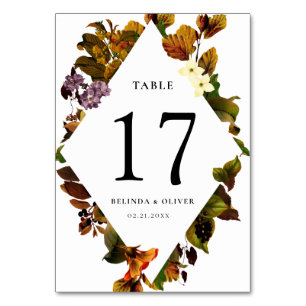 Grace Vintage Personalized Table Number Card