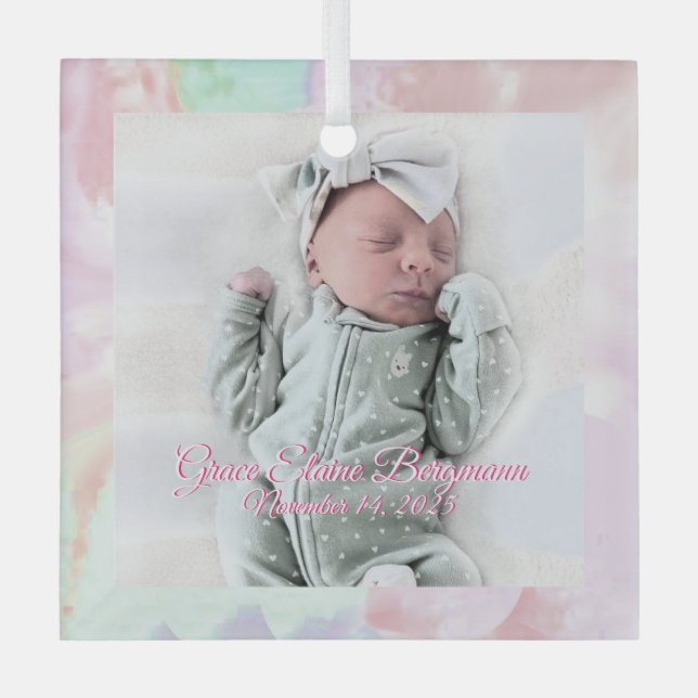 GraceB Special Order Glass Ornament (Front)