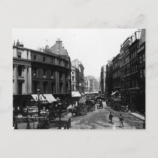 Gracechurch Street, London, c.1890 Postcard (Front)