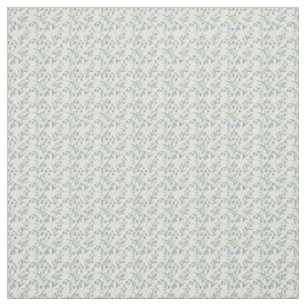 Graceful 1940s Vintage Bluebell & Muted Teal Fabric